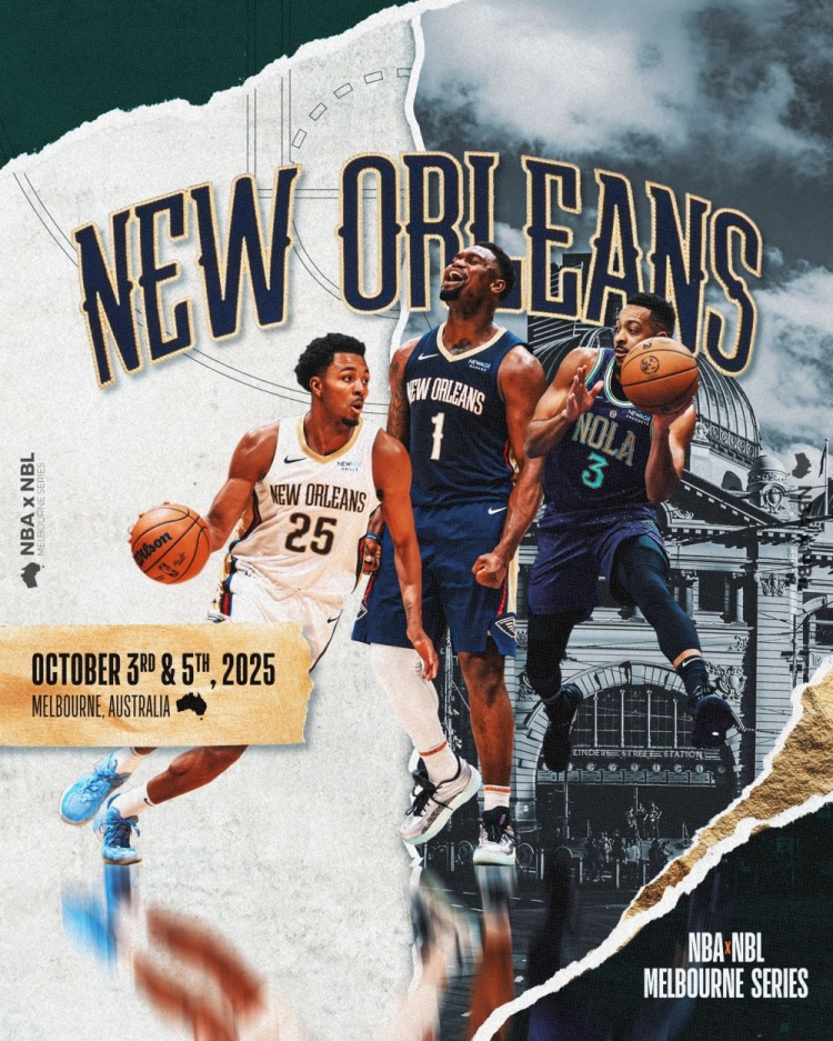 官方：鹈鹕将于今年10月在澳大利亚与NBL球队举行两场季前赛