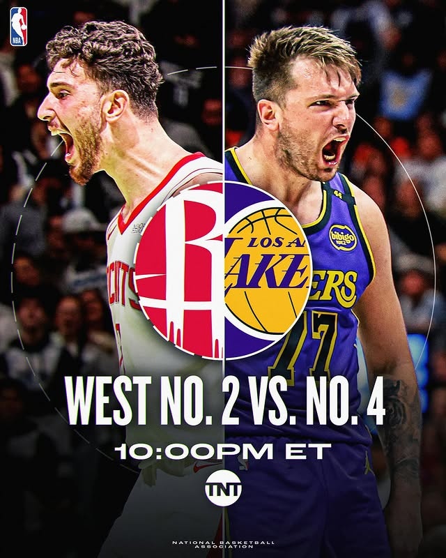 狂野西部焦点大战！NBA官方宣布火湖大战海报：申京VS东契奇