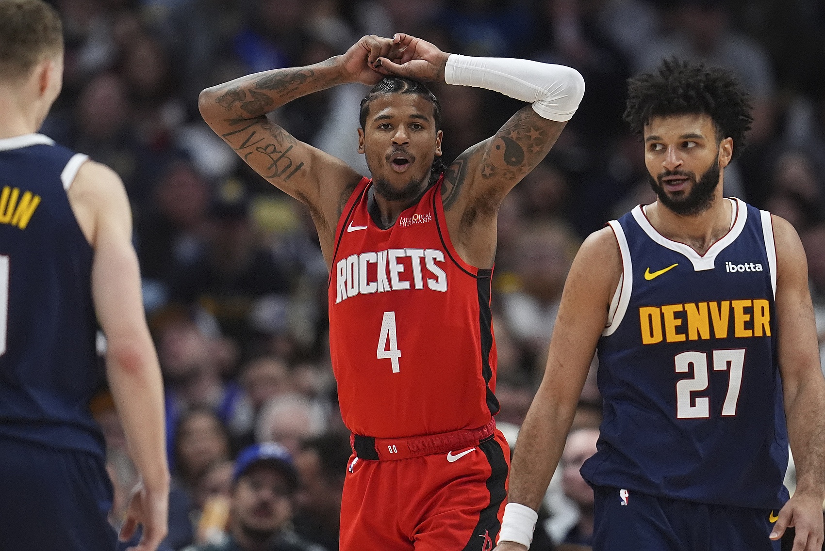 约基奇缺阵！火箭10连胜稳了？？？？ESPN展望明日胜率：火箭高达85.4%